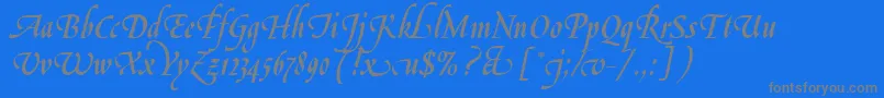 Czcionka LeGriffeLetPlain.1.0 – szare czcionki na niebieskim tle