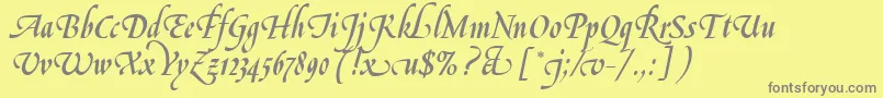 LeGriffeLetPlain.1.0-Schriftart – Graue Schriften auf gelbem Hintergrund