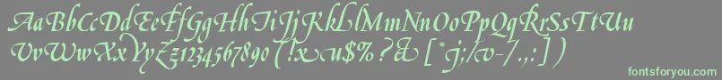LeGriffeLetPlain.1.0-Schriftart – Grüne Schriften auf grauem Hintergrund