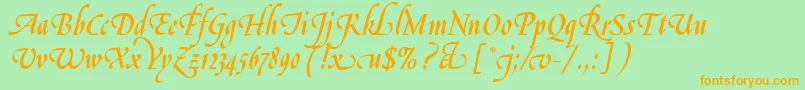 fuente LeGriffeLetPlain.1.0 – Fuentes Naranjas Sobre Fondo Verde