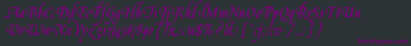 Weitere Informationen zur LeGriffeLetPlain.1.0-Schriftart LeGriffeLetPlain.1.0-Schriftart – Violette Schriften auf schwarzem Hintergrund
