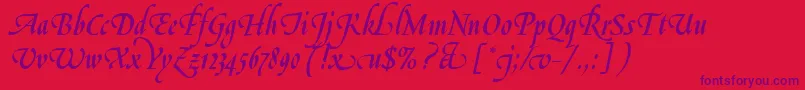 LeGriffeLetPlain.1.0-Schriftart – Violette Schriften auf rotem Hintergrund