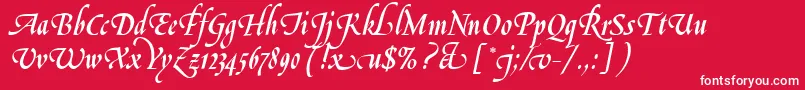 LeGriffeLetPlain.1.0 Font – White Fonts on Red Background