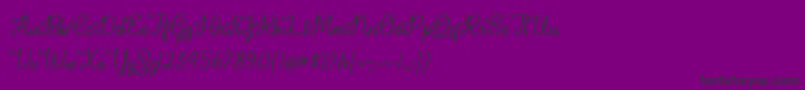 フォントReady For It DEMO – 紫の背景に黒い文字