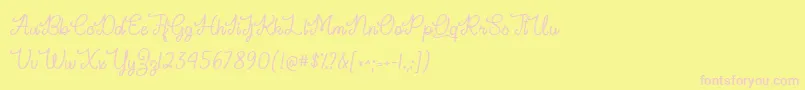 Ready For It DEMO Font – Pink Fonts on Yellow Background
