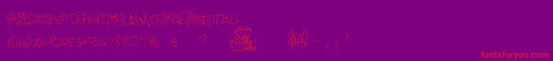 Real Breakerz Font – Red Fonts on Purple Background