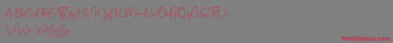 Real Kindly Demo Font – Red Fonts on Gray Background