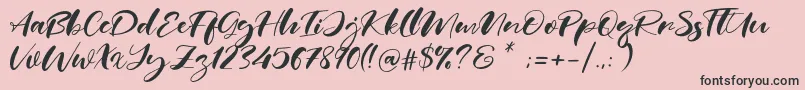 Real Miami Font – Black Fonts on Pink Background