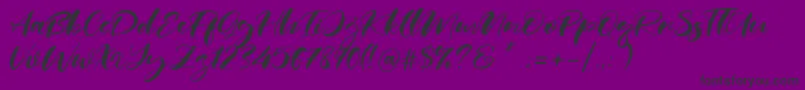 Real Miami-Schriftart – Schwarze Schriften auf violettem Hintergrund