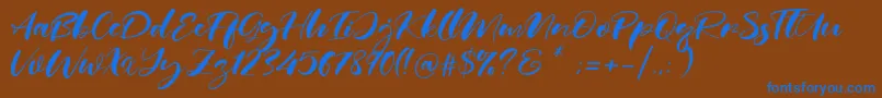 Real Miami Font – Blue Fonts on Brown Background