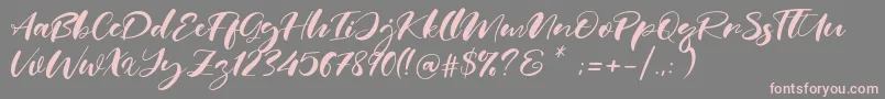 Real Miami Font – Pink Fonts on Gray Background