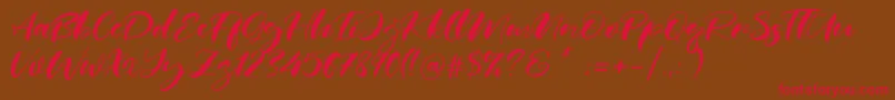 Real Miami Font – Red Fonts on Brown Background