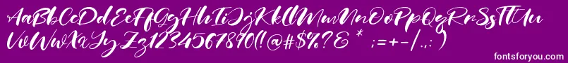 Real Miami Font – White Fonts on Purple Background