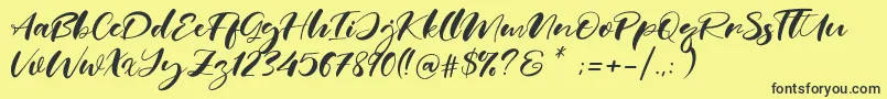 Real Miami Font – Black Fonts on Yellow Background