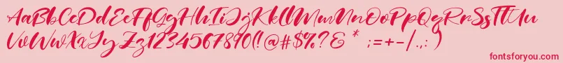Real Miami Font – Red Fonts on Pink Background