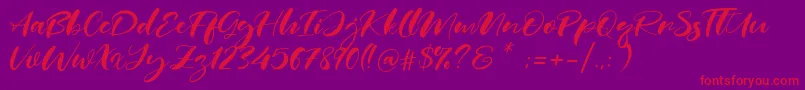 Real Miami Font – Red Fonts on Purple Background