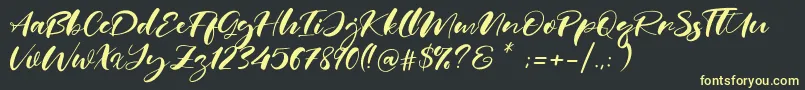 Real Miami Font – Yellow Fonts on Black Background