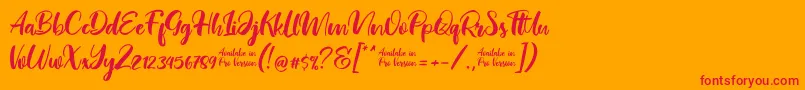 Real Ohio Font – Red Fonts on Orange Background