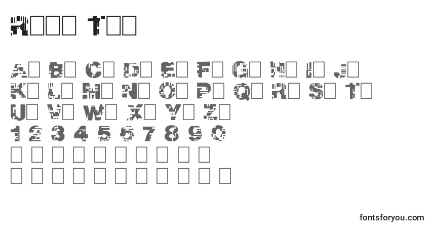 Schriftart Real Tek – Alphabet, Zahlen, spezielle Symbole