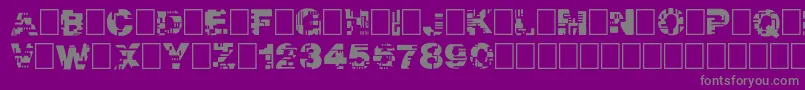 Real Tek Font – Gray Fonts on Purple Background