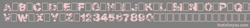 Real Tek Font – Pink Fonts on Gray Background