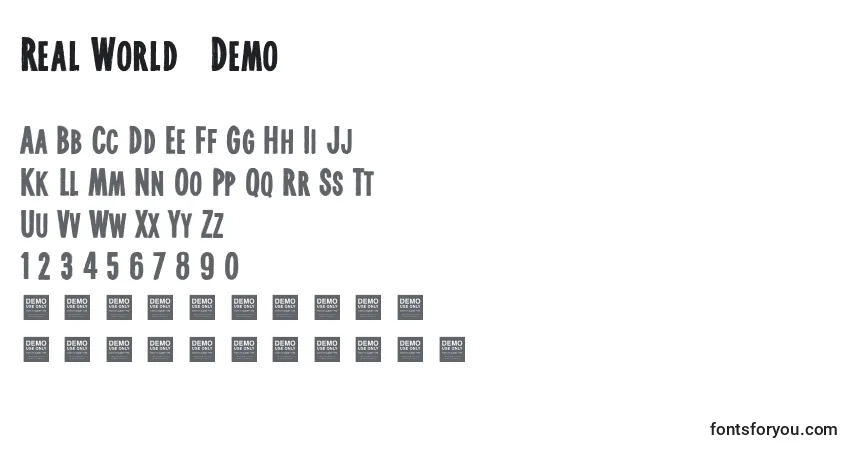 Real World   Demo-fontti – aakkoset, numerot, erikoismerkit