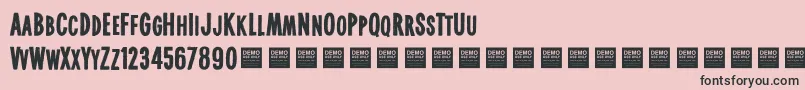 Real World   Demo Font – Black Fonts on Pink Background