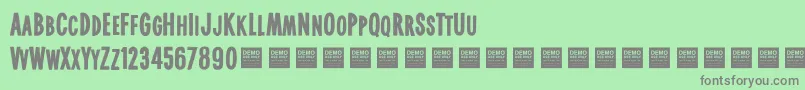 fuente Real World   Demo – Fuentes Grises Sobre Fondo Verde