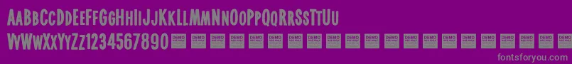 Real World   Demo Font – Gray Fonts on Purple Background