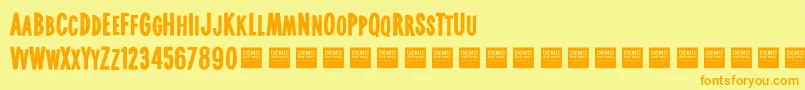 Подробнее о шрифте Real World Demo Шрифт Real World Demo – оранжевые шрифты на жёлтом фоне