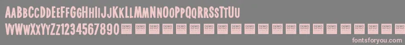 Шрифт Real World   Demo – розовые шрифты на сером фоне