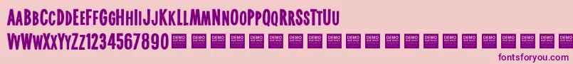 fuente Real World   Demo – Fuentes Moradas Sobre Fondo Rosa