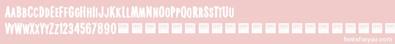 Real World   Demo Font – White Fonts on Pink Background