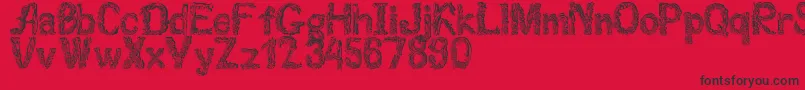 Florabet Font – Black Fonts on Red Background