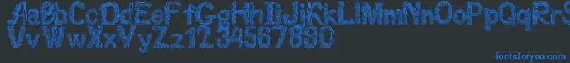 Florabet Font – Blue Fonts on Black Background