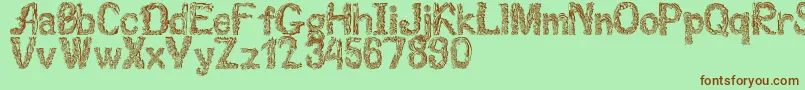 Florabet Font – Brown Fonts on Green Background