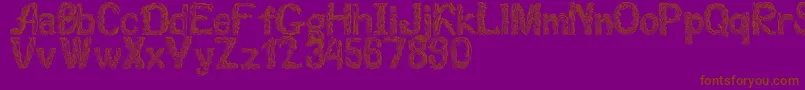 Florabet Font – Brown Fonts on Purple Background