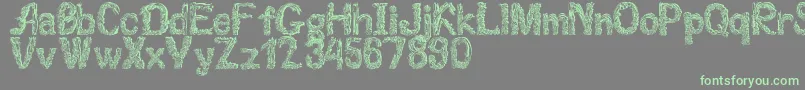 Florabet Font – Green Fonts on Gray Background