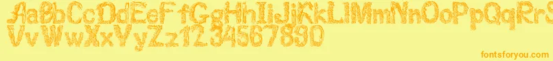 Florabet Font – Orange Fonts on Yellow Background