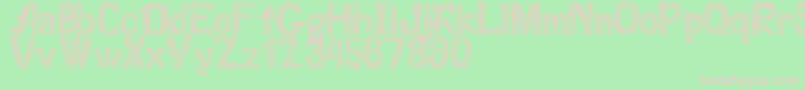 Florabet Font – Pink Fonts on Green Background