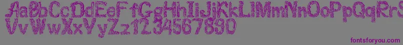 Florabet Font – Purple Fonts on Gray Background