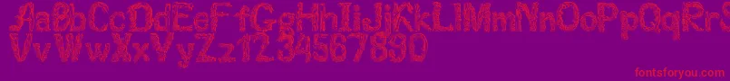 Florabet Font – Red Fonts on Purple Background