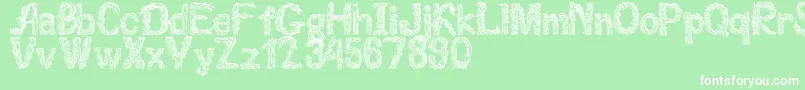 Florabet Font – White Fonts on Green Background