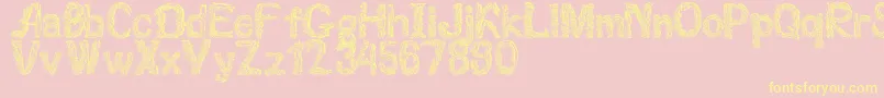 Florabet Font – Yellow Fonts on Pink Background