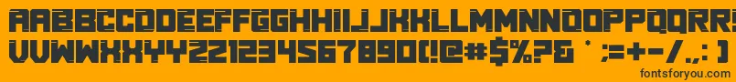 Real Young Font – Black Fonts on Orange Background