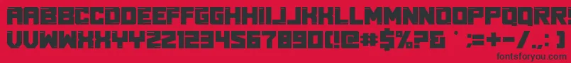 Real Young Font – Black Fonts on Red Background