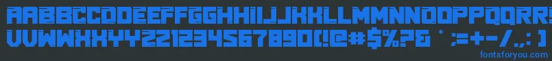 Real Young Font – Blue Fonts on Black Background