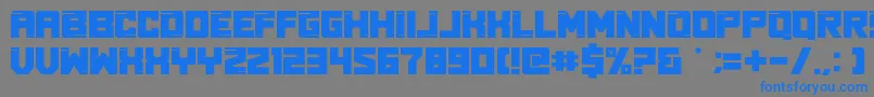 Real Young Font – Blue Fonts on Gray Background