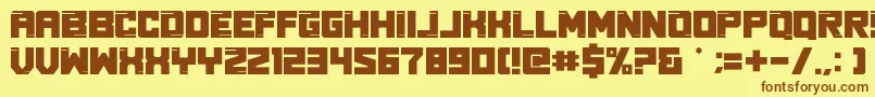 Real Young Font – Brown Fonts on Yellow Background