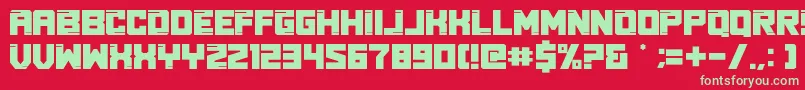 Real Young Font – Green Fonts on Red Background